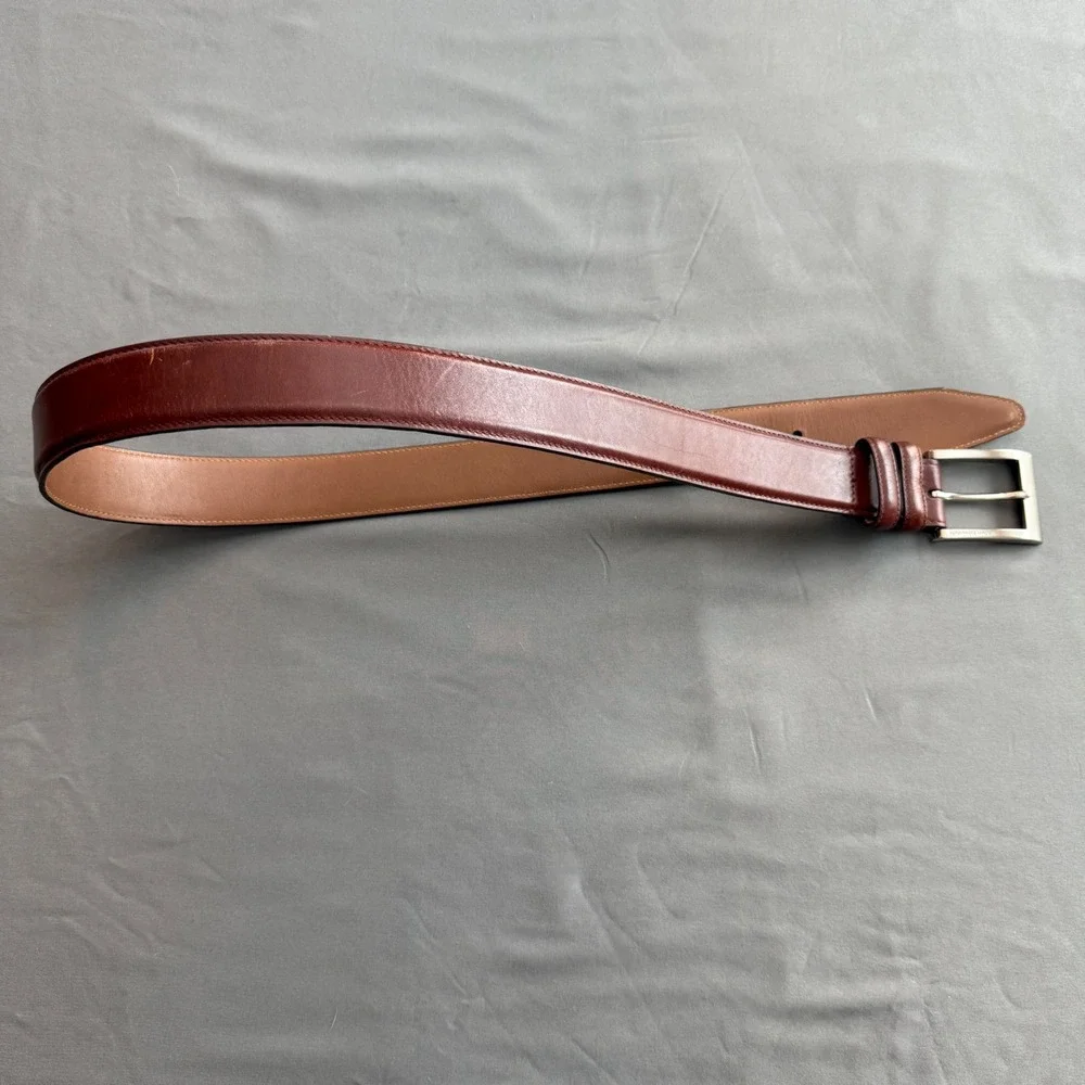 Men's Classic Brown Leather Belt Size 32